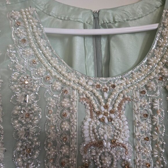 Embroidered Mint Green Formal Suit – Worn Once - Picture 5 of 7